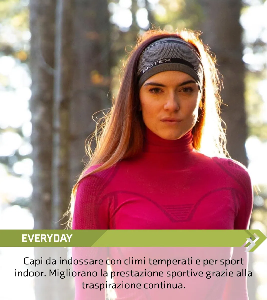 BIOTEX Fascia Tergisudore Unisex per Ciclismo e Running, Ideale per qualsiasi Sport, Intimo Tecnico Sportivo