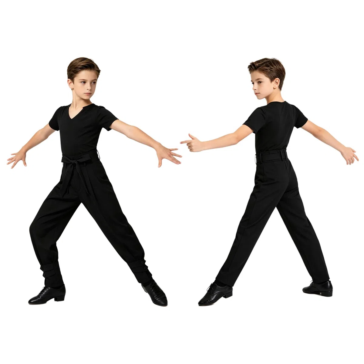 iEFiEL Bambini Camicia Da Ballo Latino Abbigliamento La Danza Salsa Set Camicia E Pantaloni Danza Camicie La Latina Ragazzi Cha-Cha