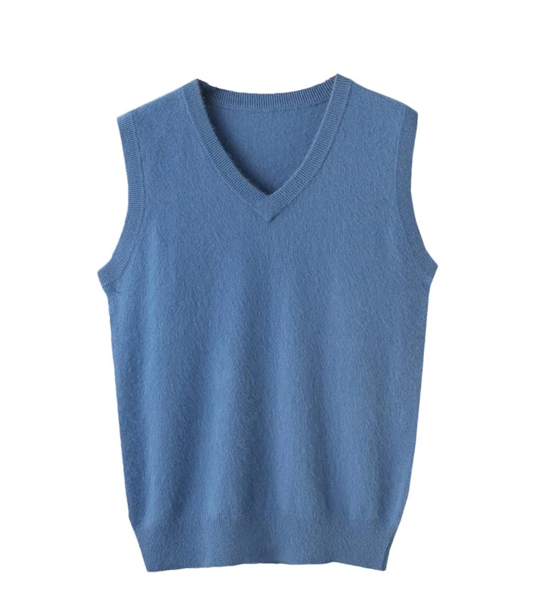 Gilet da uomo in cashmere con scollo a V sciolto senza maniche gilet in maglia