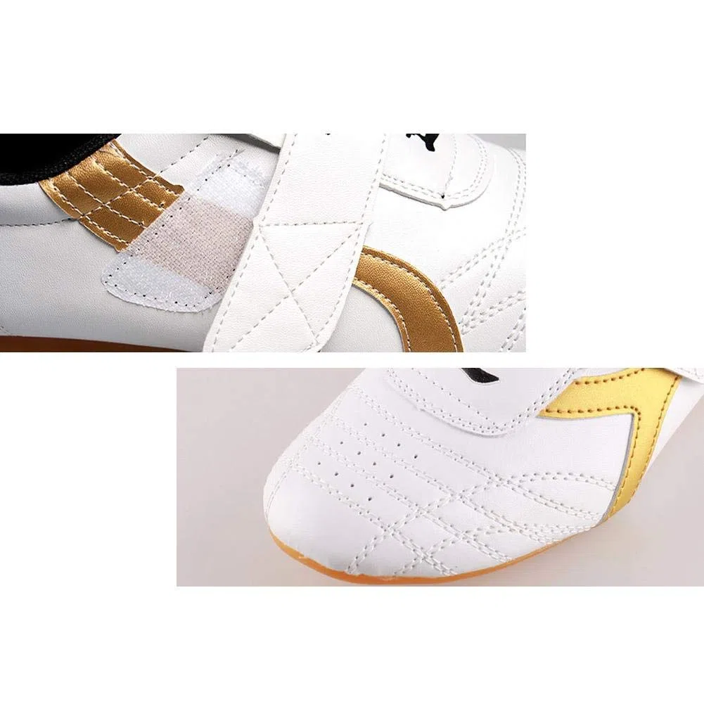 Scarpe Taekwondo Unisex, PU Suola in Pelle Morbida Taekwondo Scarpe per Ginnastica Taichi Boxe Karate Kung Fu