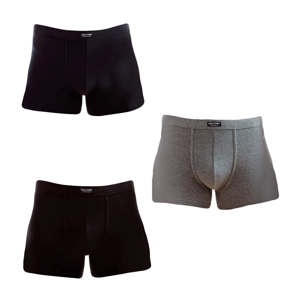 Enrico Coveri 12 Pezzi Boxer Uomo in Cotone Bielastico EB1002