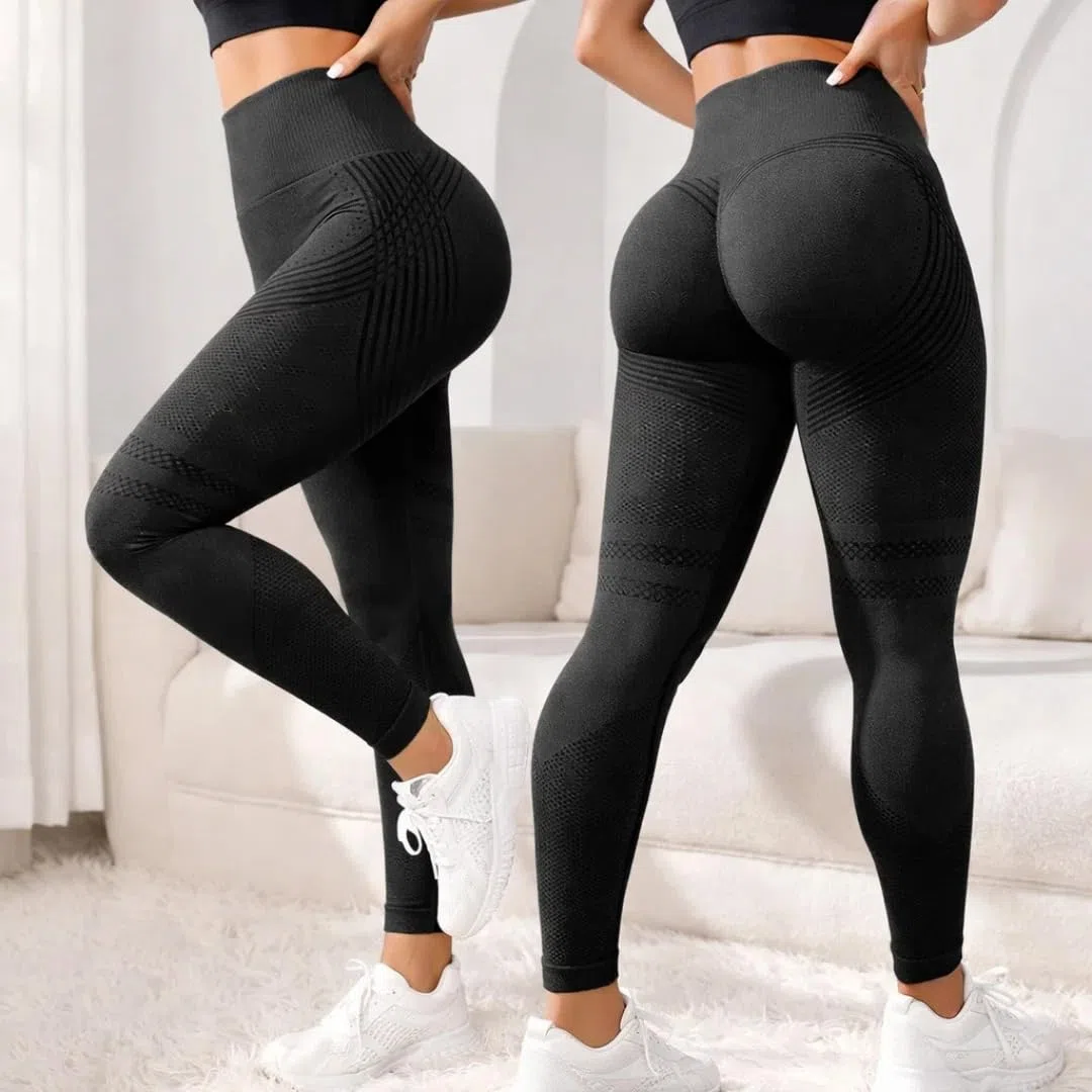 Leggings Donna 3D Anticellulite Push Up, Vita Alta Seamless, Compressione Modellante, Tessuto Opaco per Yoga, Palestra e Fitness