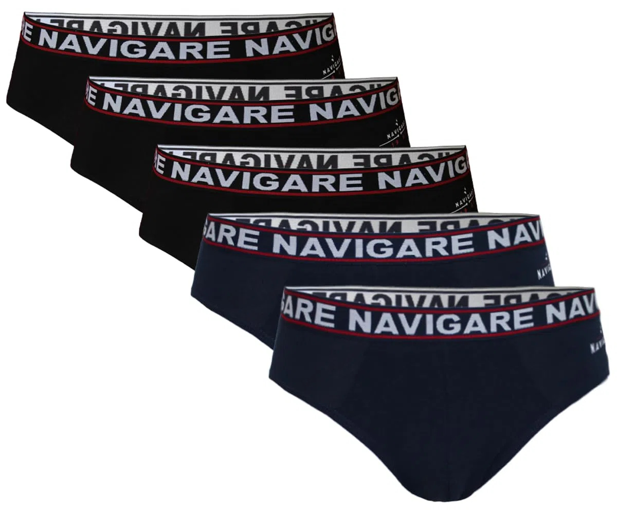 Navigare Slip Uomo Bielastico: Comfort Superiore e vestibilità Perfetta. Mutande Uomo Slip in Cotone, Confezione 5 Pezzi, Art. 874/E - 824-714-702. Edizione Limitata Esclusiva per Azzeta.