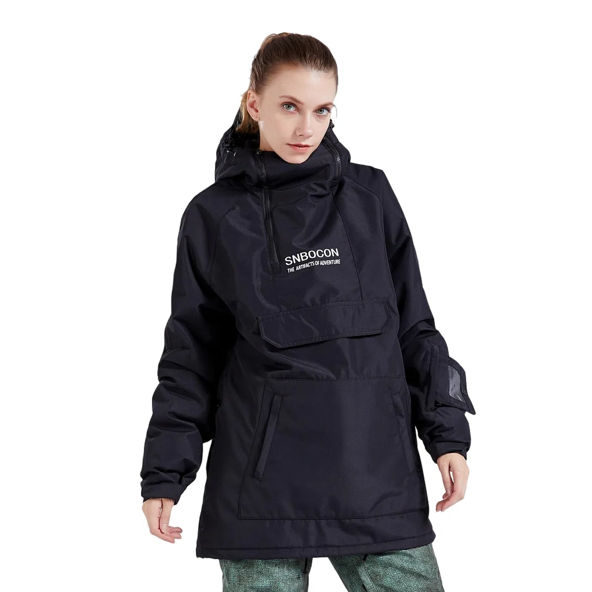 Bluemagic Giacca da Sci Calda da Donna, Giacca Invernale Donna Jacket con Cappuccio, Abbigliamento da Neve Invernale Cappotto Antivento Traspirante Caldo Antineve