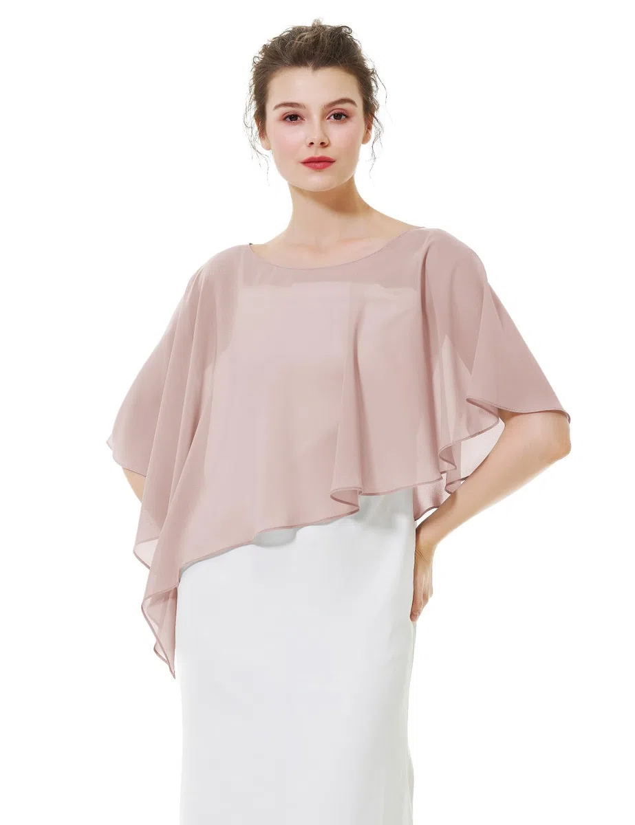 BEAUTELICATE Scialle Coprispalle Elegante Donna Stola Chiffon Scialli Cape Mantello Donna Estivo Elegante Vintage per Cerimonia Sposa Festa