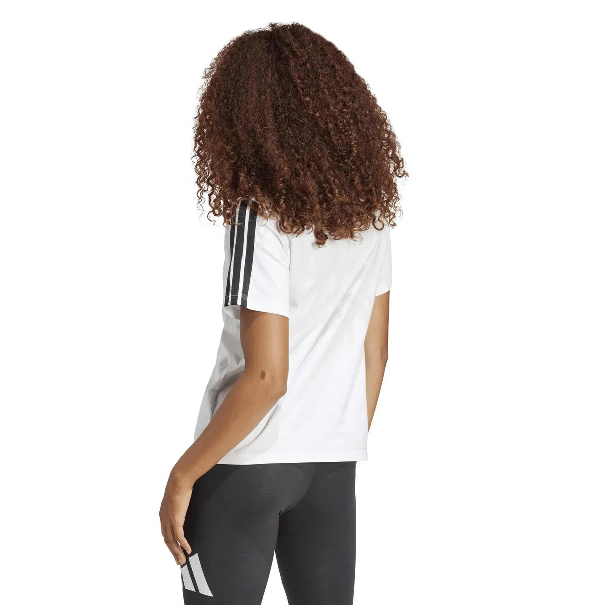 adidas Essentials 3-Stripes Sleeve Cotton T-Shirt T-Shirt Donna