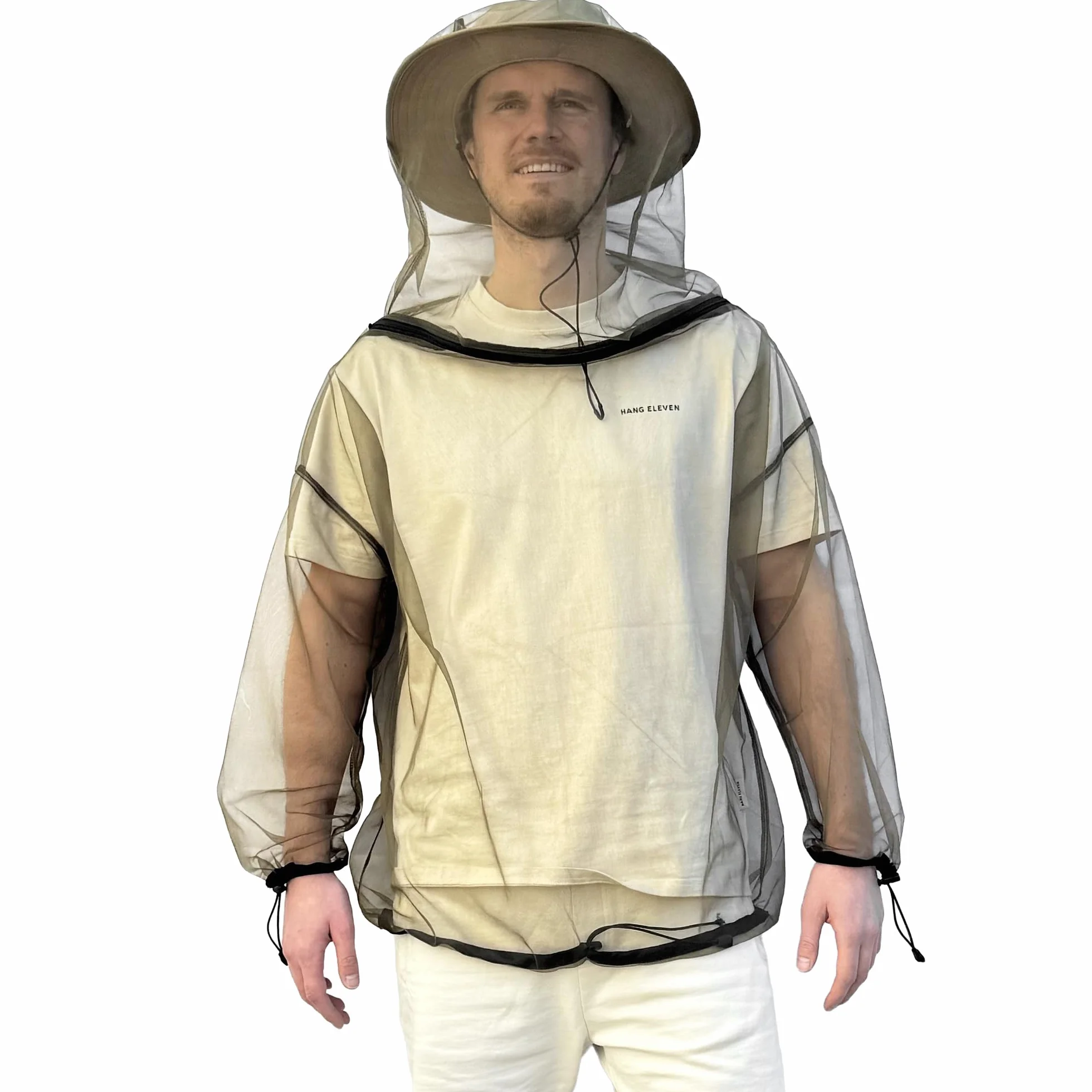 Universal Backpackers Giacca Zanzariera Anti-Insetti – Cappuccio con Cerniera – Giacca in Rete Leggera & Traspirante per Uomini e Donne per Esterni, Campeggio, Pesca, Escursioni