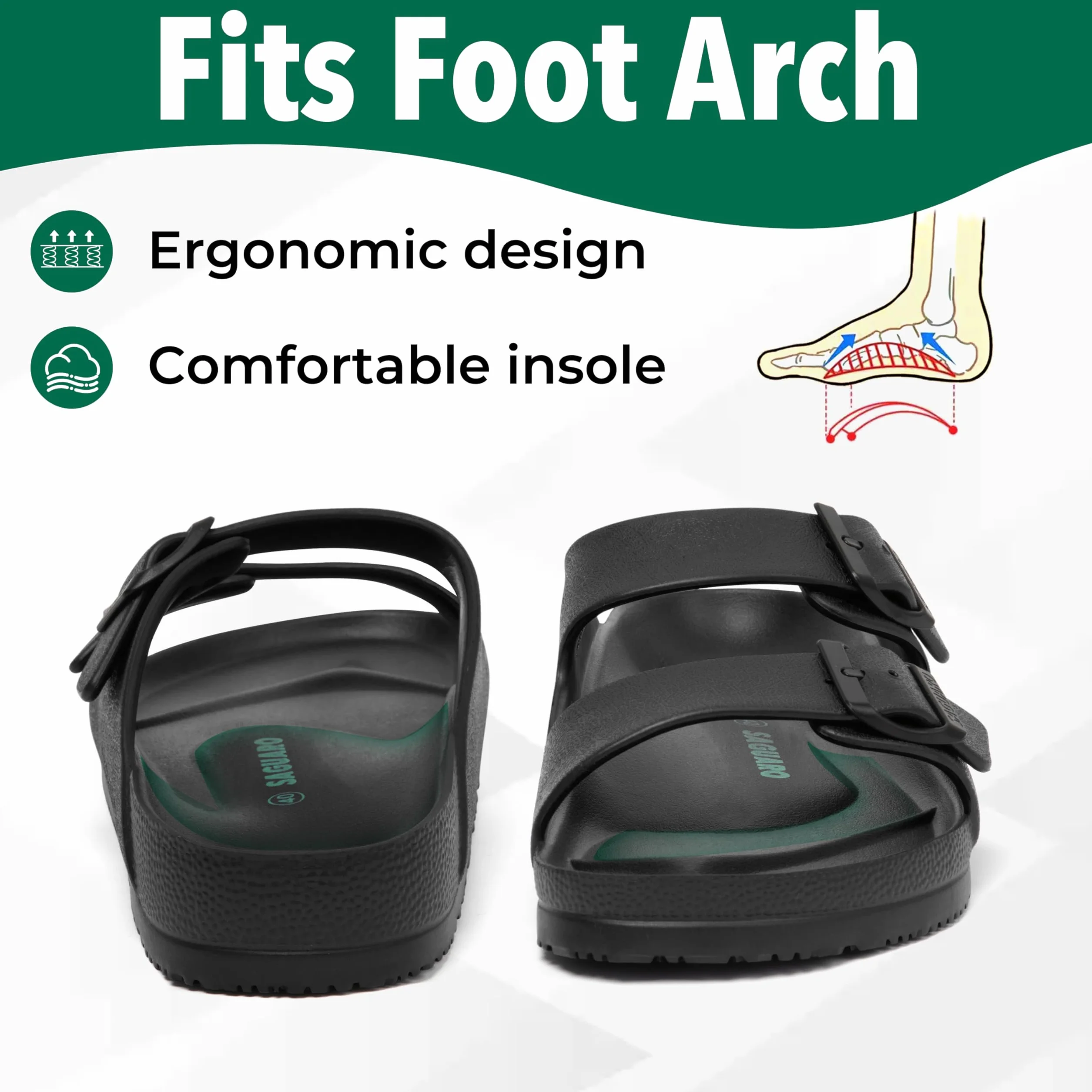 SAGUARO Pantofole Antiscivolo Uomo Donna Spiaggia da Ciabatte Slip-on Scarpe da Bagno Leggere Casuale Sandali Taglia 36-48 EU
