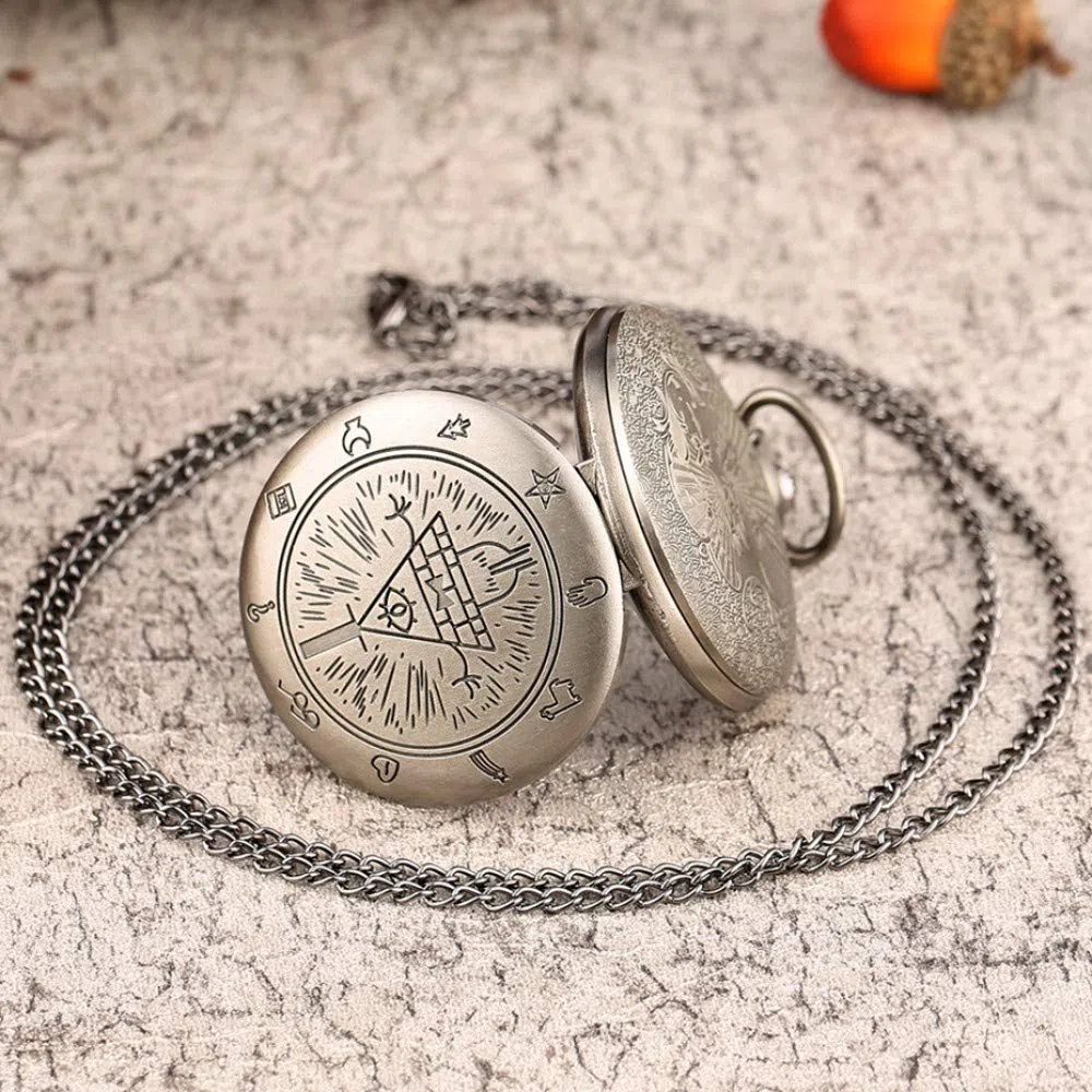 Orologio da Tasca al Quarzo Gravity Bill Cipher Fall Time Gem Collana Ciondolo Orologio Regali