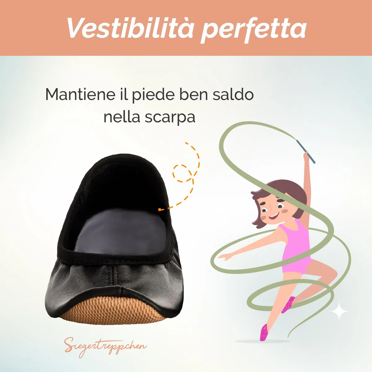 Scarpe da Ginnastica Artistica in Pelle (24-40) Bianco - Scarpe da Ballo per Ragazze, Ragazzi e Adulti