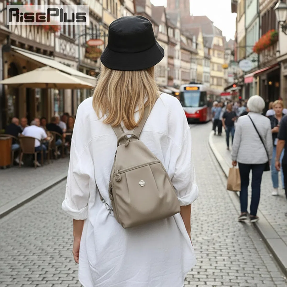 Zaino Monospalla e Zaino 2 in 1 Convertibile Uomo Donna, Borsa Zainetto Unisex in Tessuto Oxford Impermeabile, Leggero e Capiente, Ideale per Lavoro, Viaggio e Tempo Libero