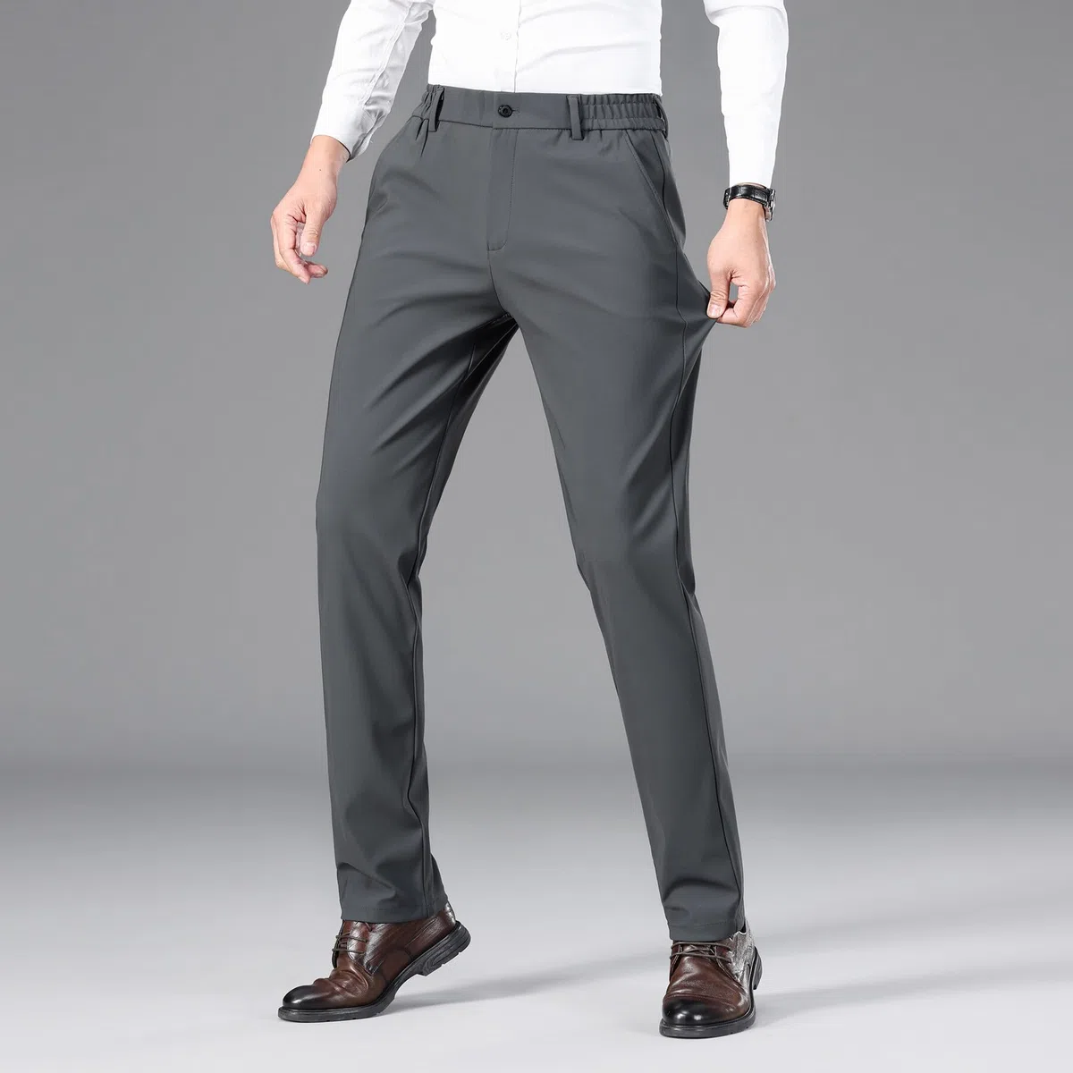 YOUTHUP Pantaloni da Golf da Uomo Pantaloni Impermeabili Elasticizzati Leggeri Casual Moda Sport Confortevole