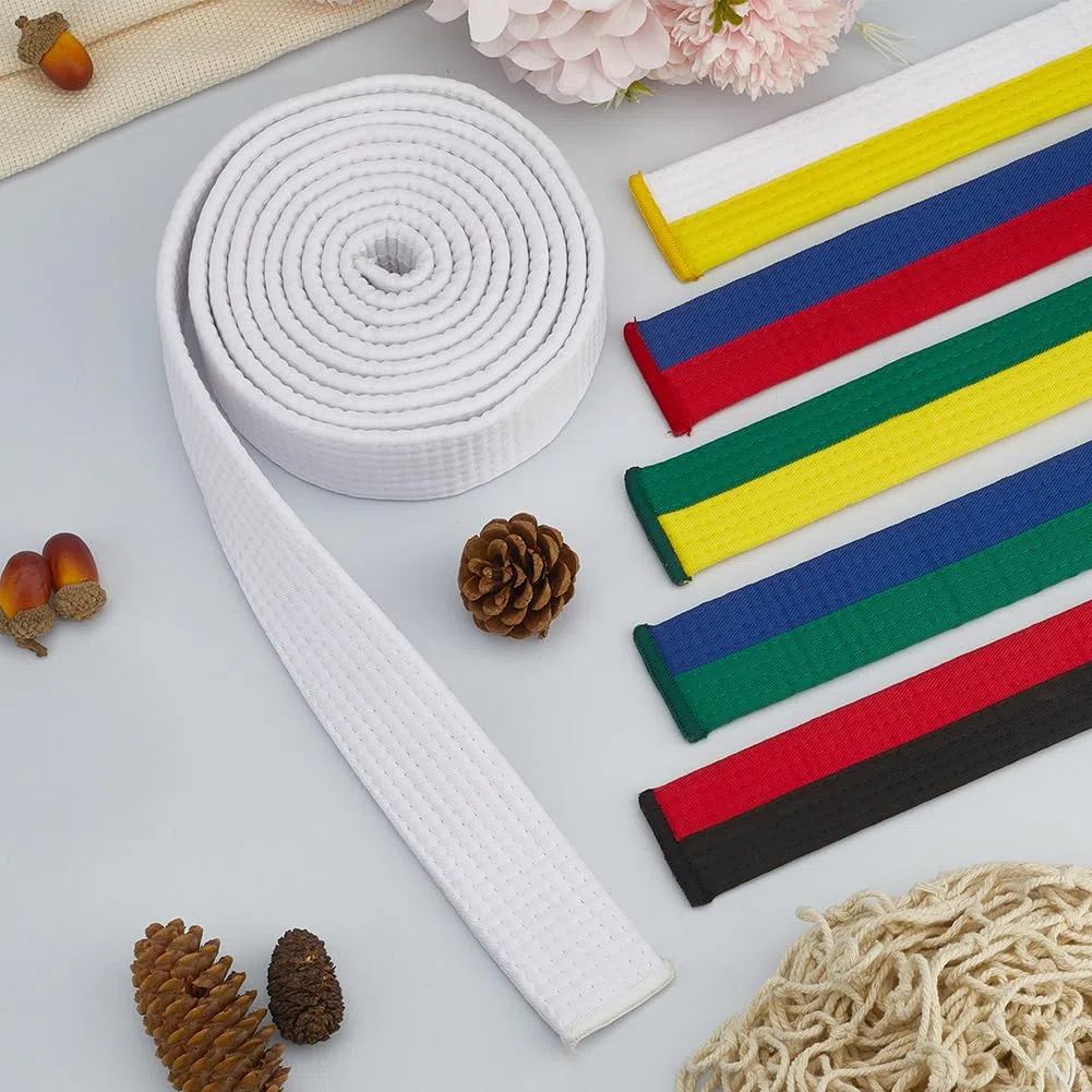 CREATCABIN Cintura Bianca per Karate Jiu Jitsu Cintura per Arti Marziali in Poliestere Judo Jiu-Jitsu TKD Aikido Cintura per Classifica Uniforme Cinture Lunghe Morbide Universali Taekwondo per 280cm