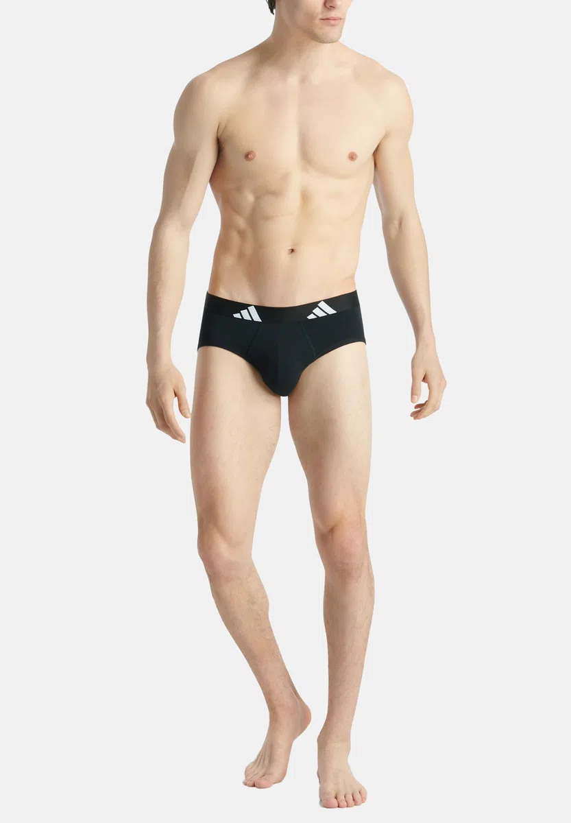 Adidas Adidas Herren Unterwäsche Slip 3er Pack - Brief (3pk) - Active Flex Cotton Intimo Uomo (Pacco da 3)