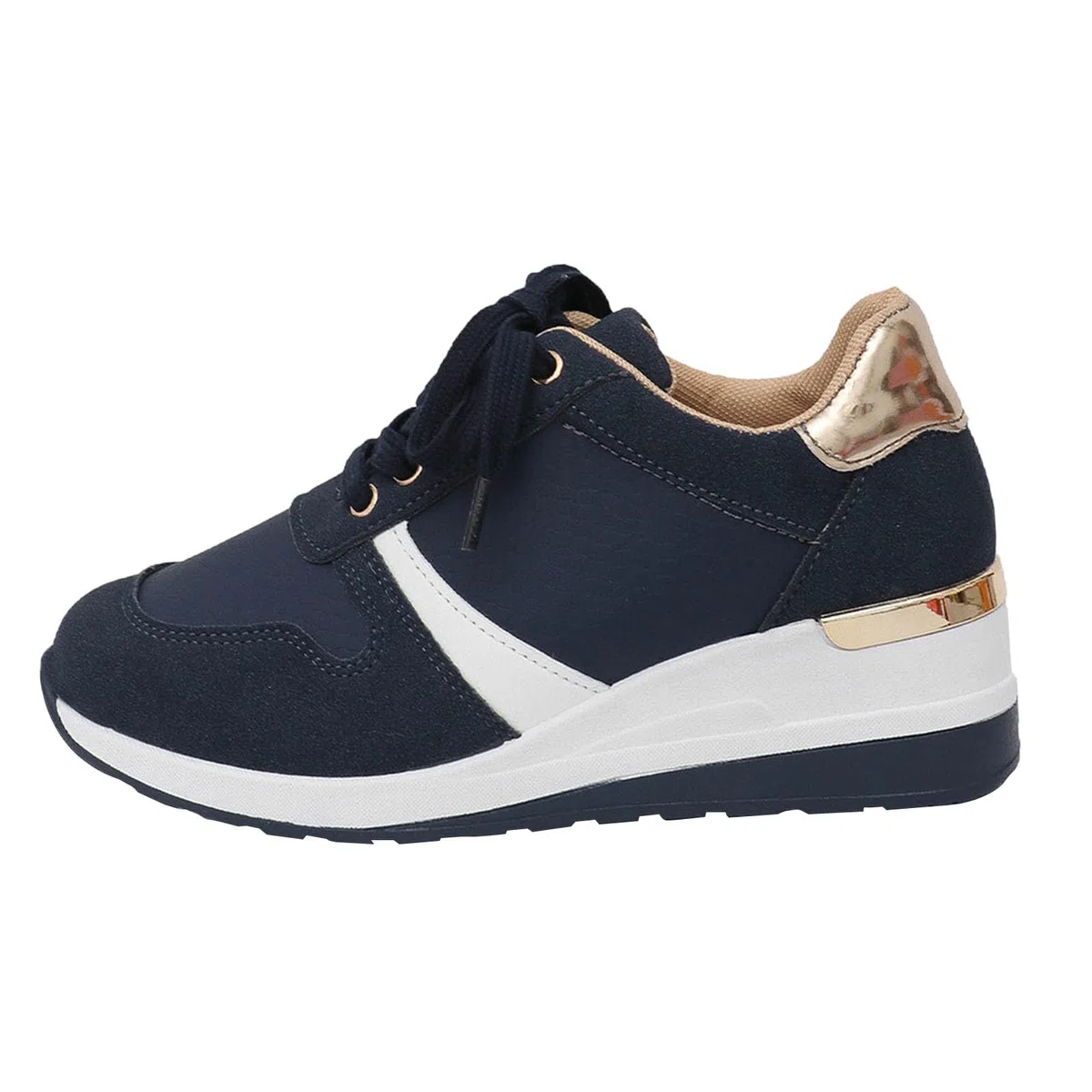 Scarpe da ginnastica da donna, traspiranti, da tennis, leggere, comode, casual, alla moda, antiscivolo, casual, colore bianco, nero, per attività all'aria aperta