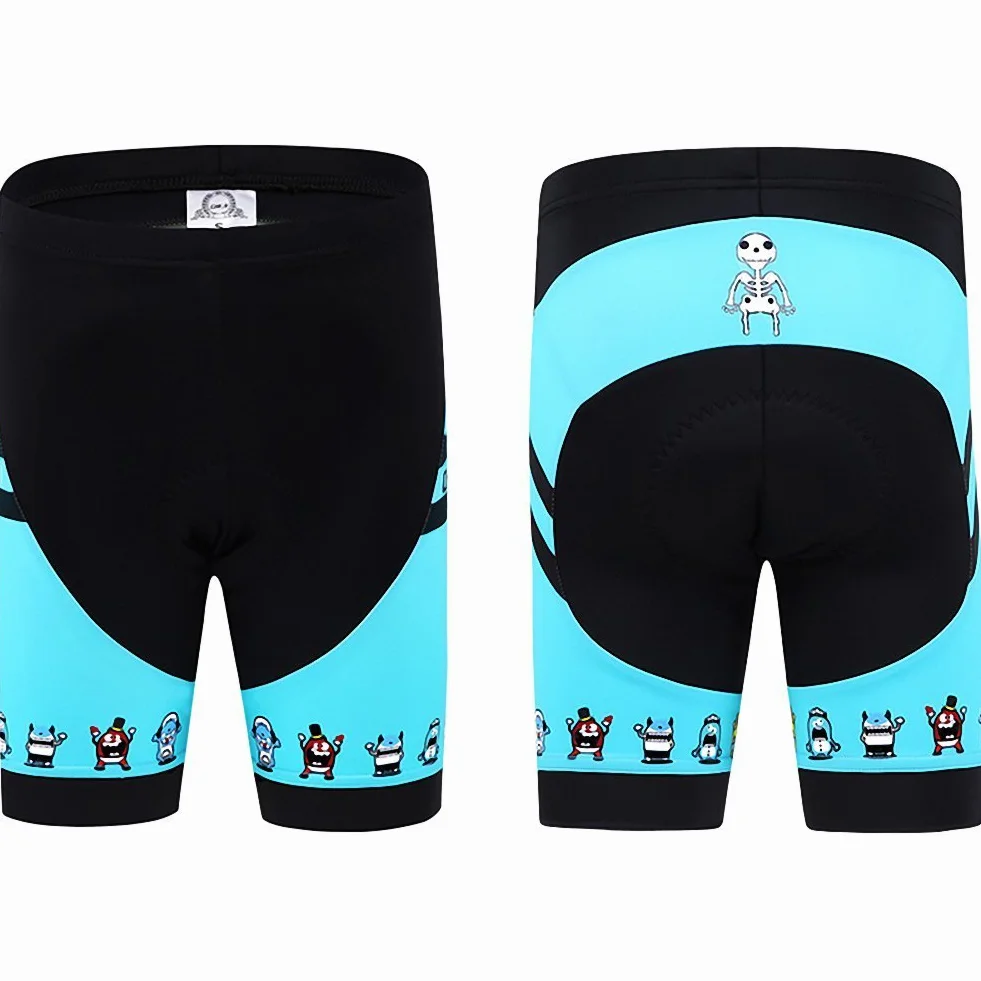 Completo da ciclismo, unisex, per bambini, composto da maglia a maniche corte + pantaloncini imbottiti)