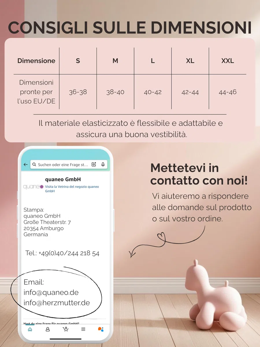 Herzmutter Gonna Premaman - Mini - Midi - Gonna a Matita Maternitá - Gravidanza - Parte Pancia a Doppio Strato - 6500 6600