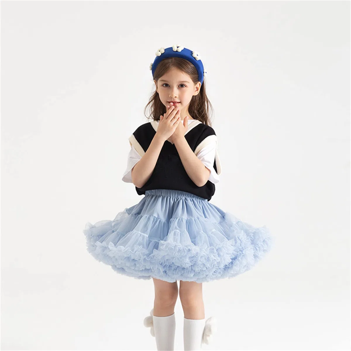 Infant Baby Girl's Fluffy Tutu Skirt Toddler Tulle Birthday Party Tiered Princess Tutu Pettiskirt