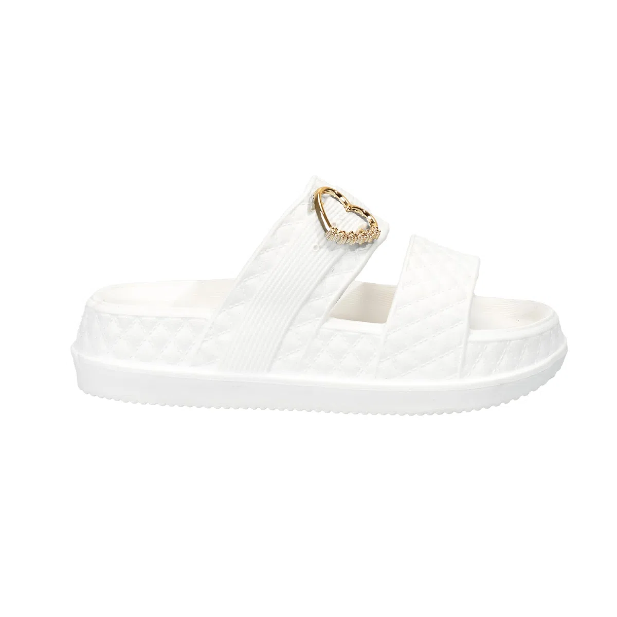 JOMIX Ciabatte Donna Platform con Fibbia a Cuore Estive EVA Sandali Comodi e Antiscivolo per Casa Doccia Piscina Mare Spiaggia