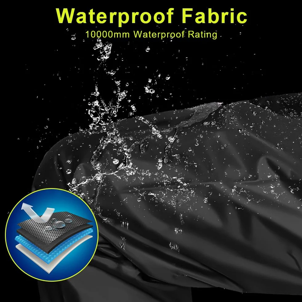 flintronic Pantaloni da Pioggia Uomo, Pantaloni Antipioggia Impermeabili, Sovrapantaloni Antipioggia Leggeri e Traspiranti con Tasche con Zip, Adatti per l'escursionismo e Il Ciclismo