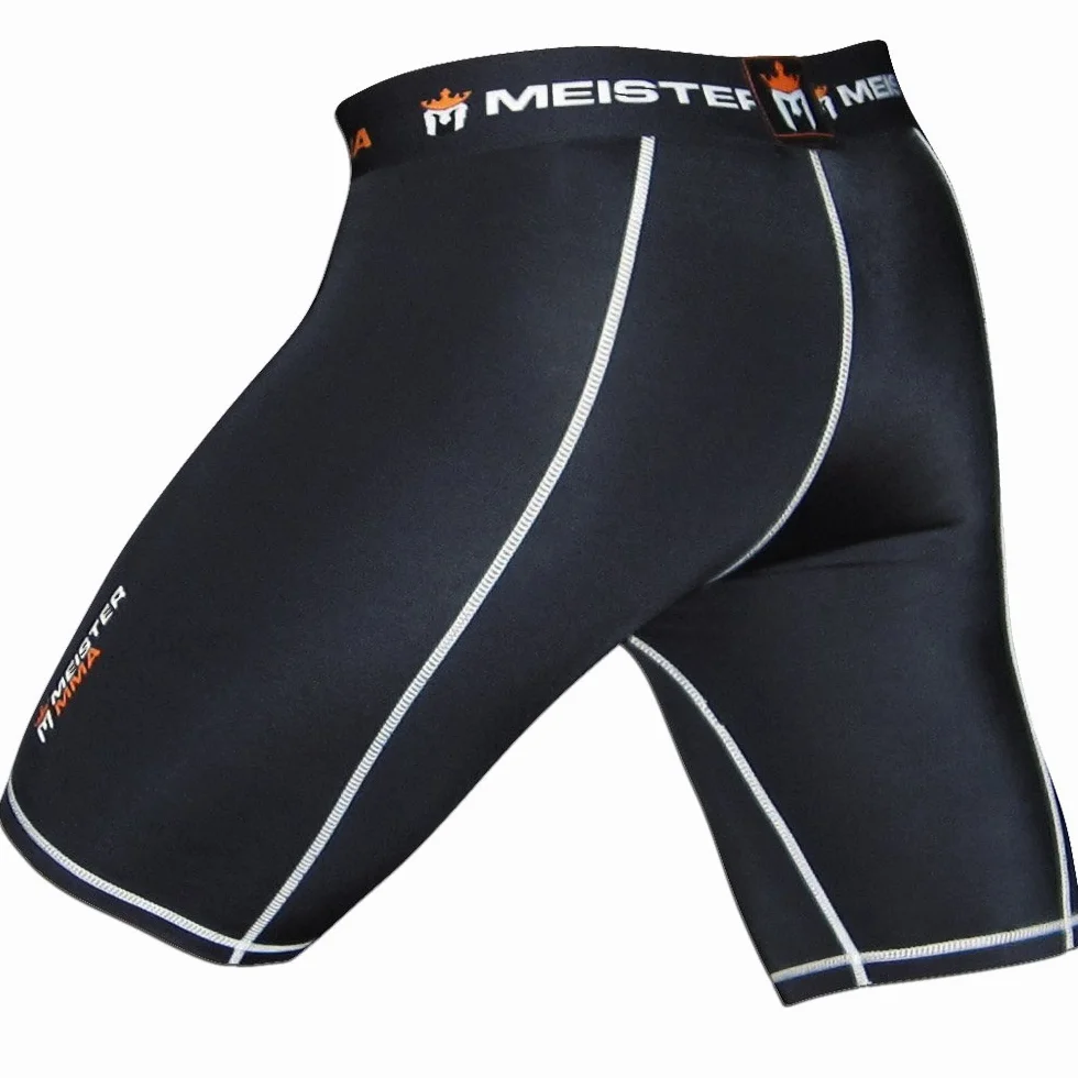 Meister MMA Compression Rush Fight Shorts mit Schutzbecher-Tasche Pantaloncini Uomo