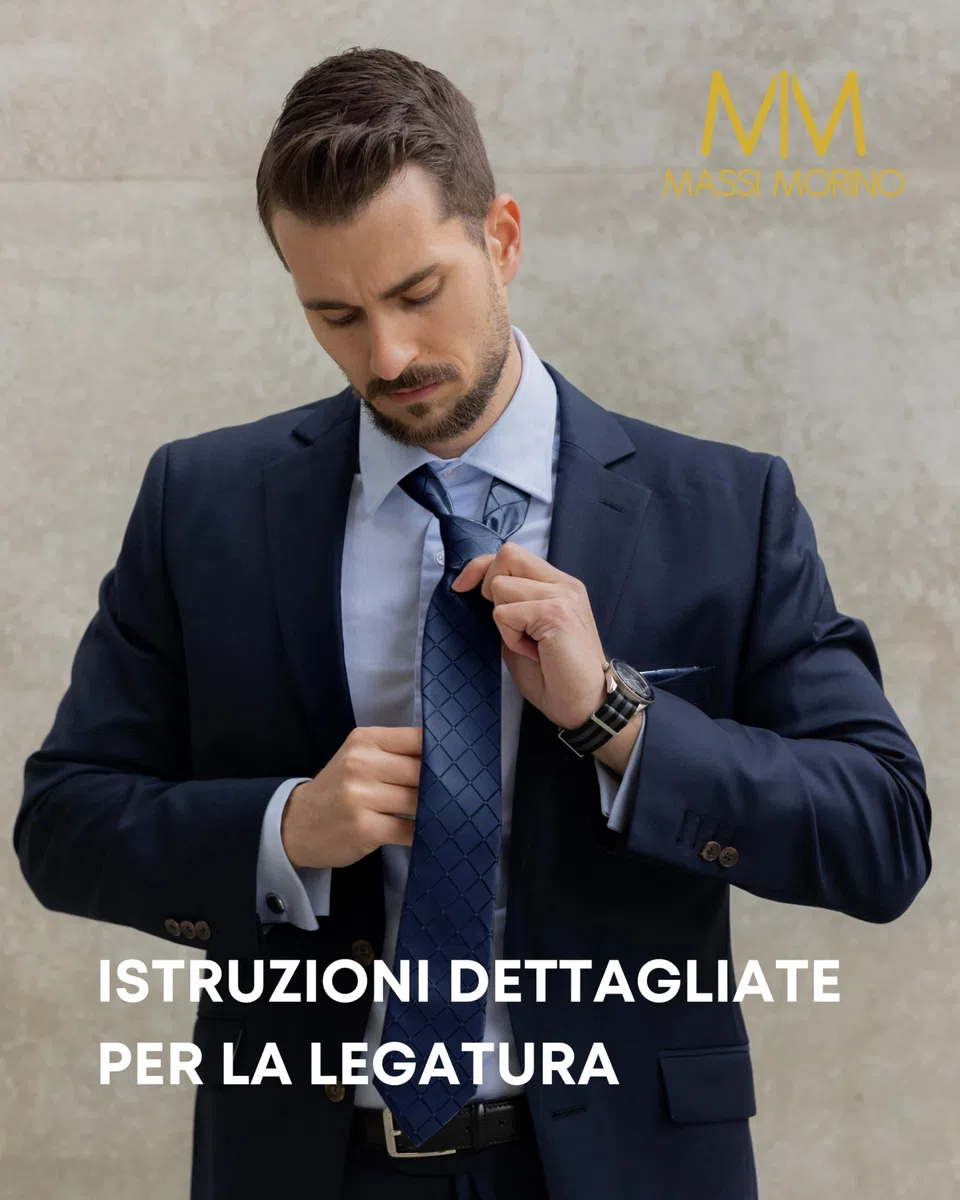 Massi Morino Cravatta e Fazzoletto da Uomo con Gemelli e Fermacravatta, Parure Set | Accessori Sposa | Cravatta Elegante con Confezione Regalo