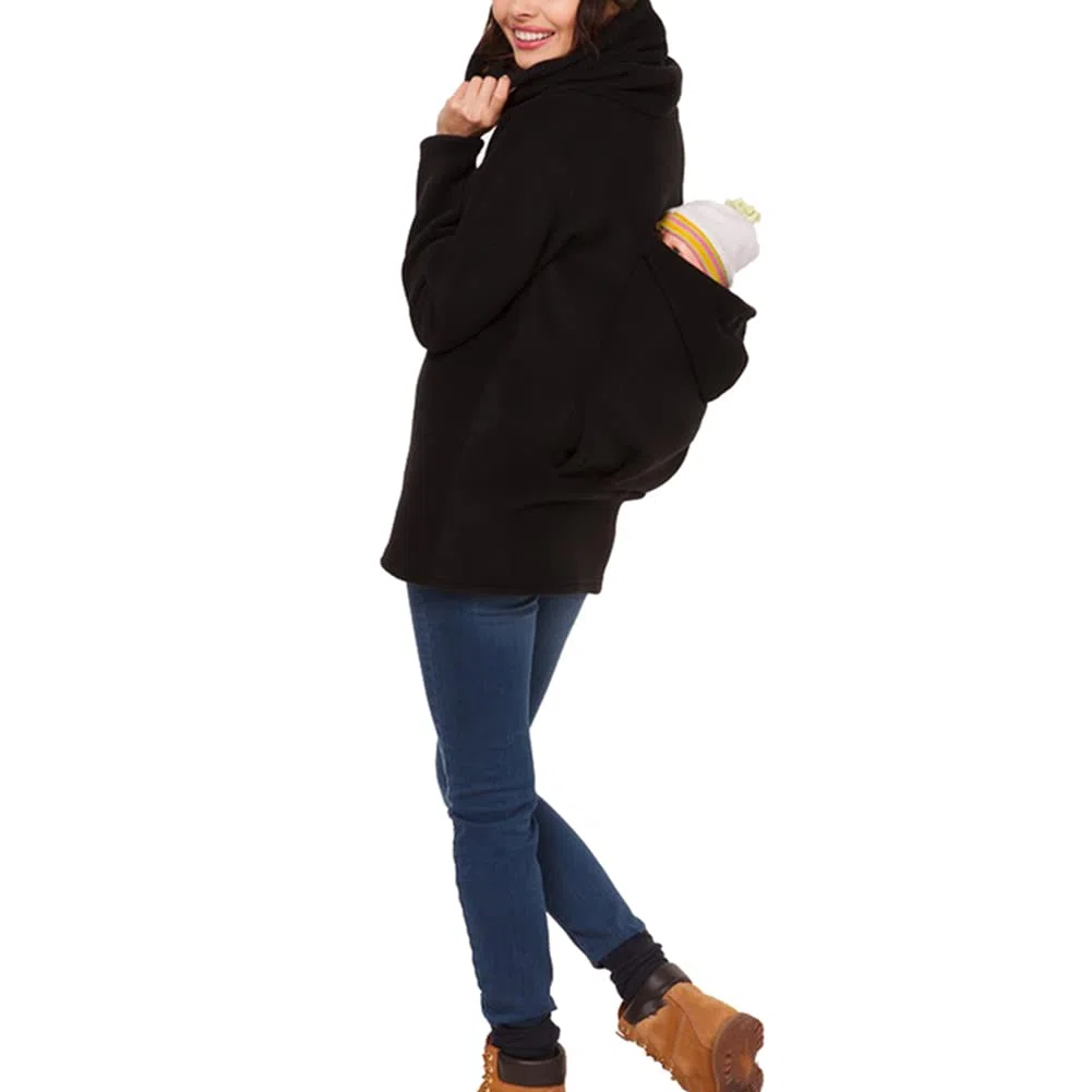amropi 3-in-1 Donna Felpe del Portare Neonato Bambino Canguro Porta Bebè Felpa con Cappuccio di maternità