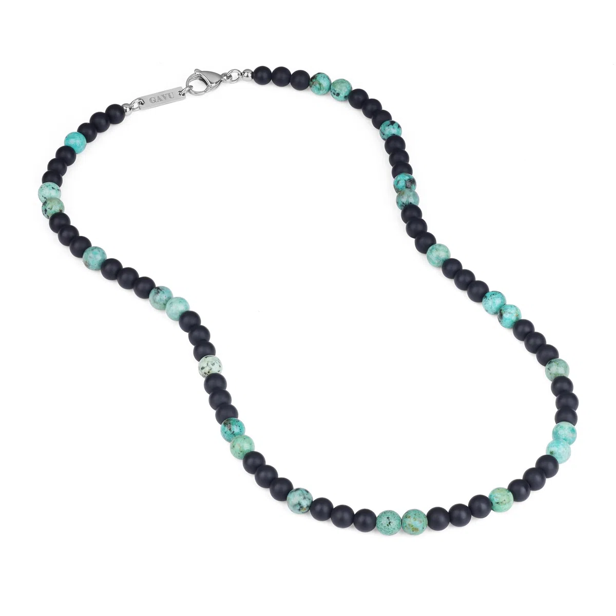 GAVU Collana Uomo Pietre Naturali, Collana Perline di Pietre Dure da Uomo, Sodalite, Occhio di Tigre, Turchese
