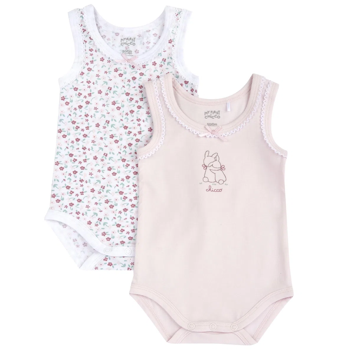 Chicco, Body Neonato e Neonata, Set di Body Senza Maniche, in Morbido Cotone, con Comoda Apertura, Abbigliamento Bambino, Idee Regalo Nascita, Designed in Italy