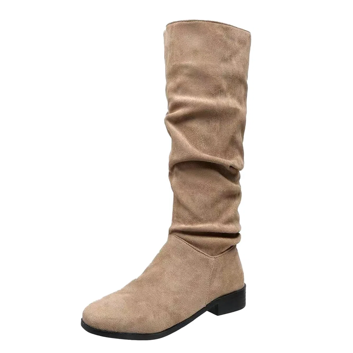 Stivali Camoscio Donna Donna Polacchine Tacco A Blocco Stivali Chelsea Medio Tacco Stivali Donna Pelle Lucida Corte con Cerniera alla Caviglia Stivali da Donna con Tacco