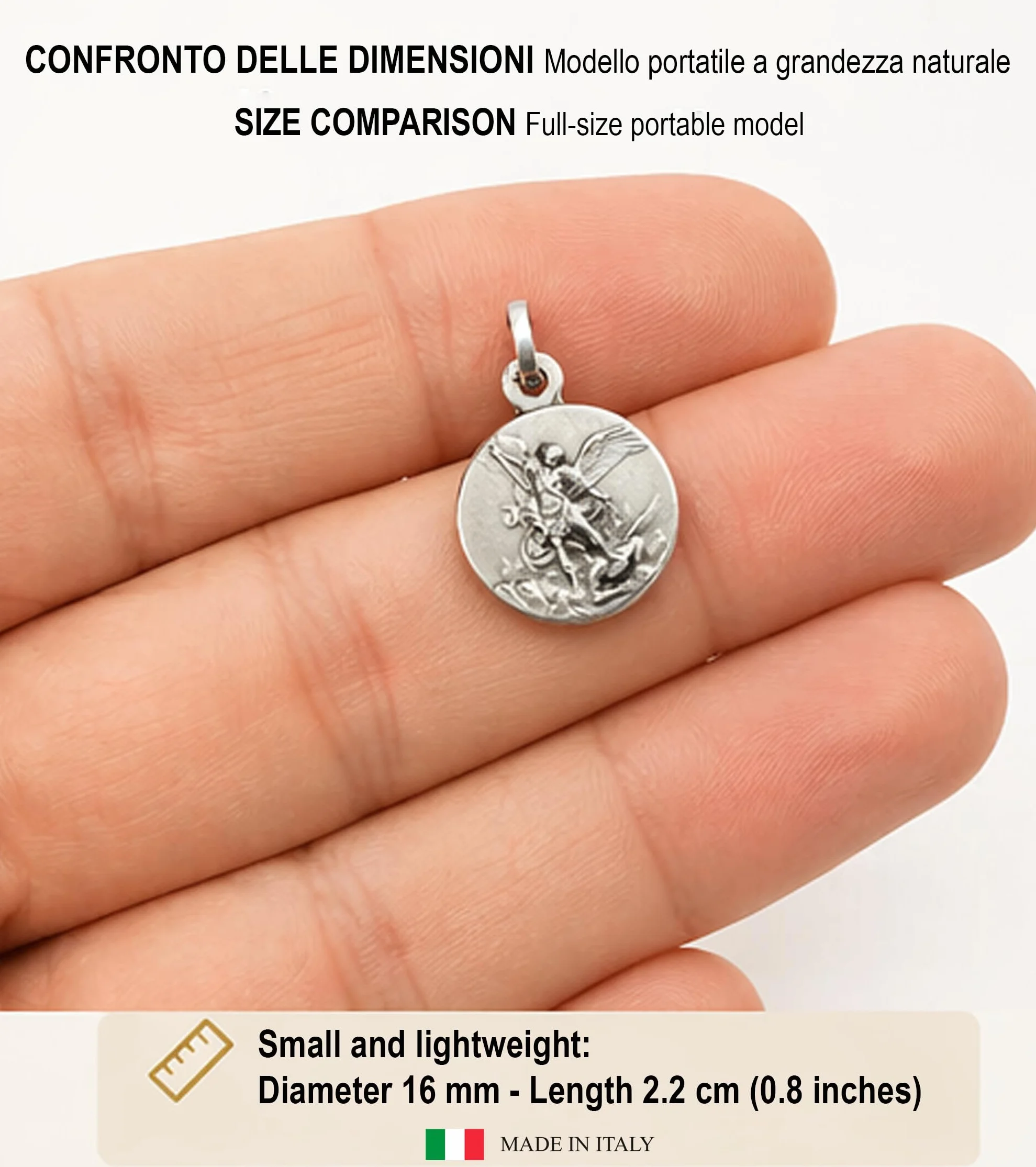 Medaglia di San Michele In Argento 925 millesimi - Patrono della Polizia di Stato