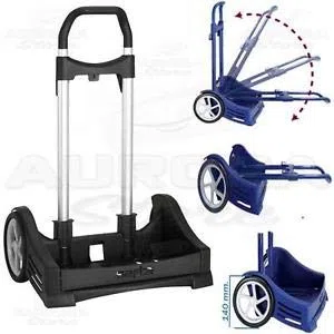 Carrello per Zaino Pieghevole Completamente SAFTA Trolley Nero Porta Cartella