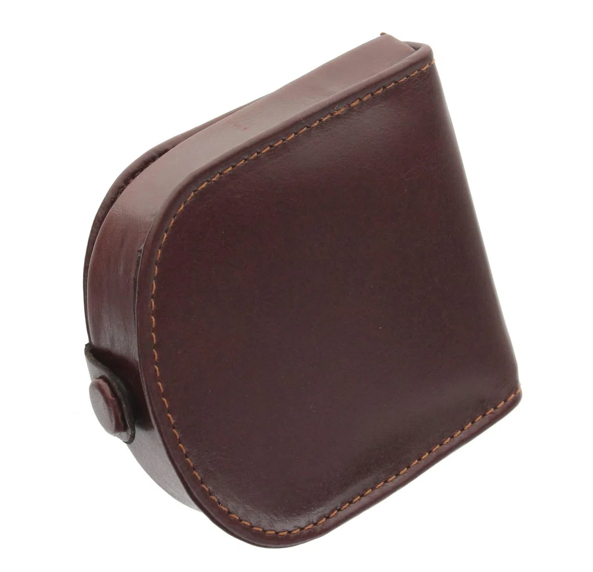 Portamonete di pelle conciata al vegetale Visconti. Collezione MONZA TRY5 Marrone
