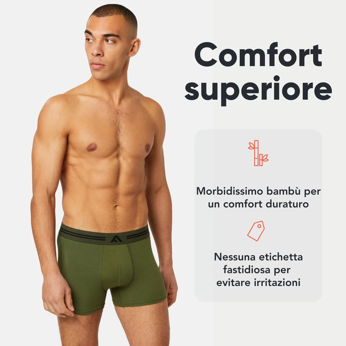 FM London, Boxer da Uomo Super Morbidi in bambù, Confezione da 5, Senza Etichetta, Elasticizzati, in Materiale ecocompatibile