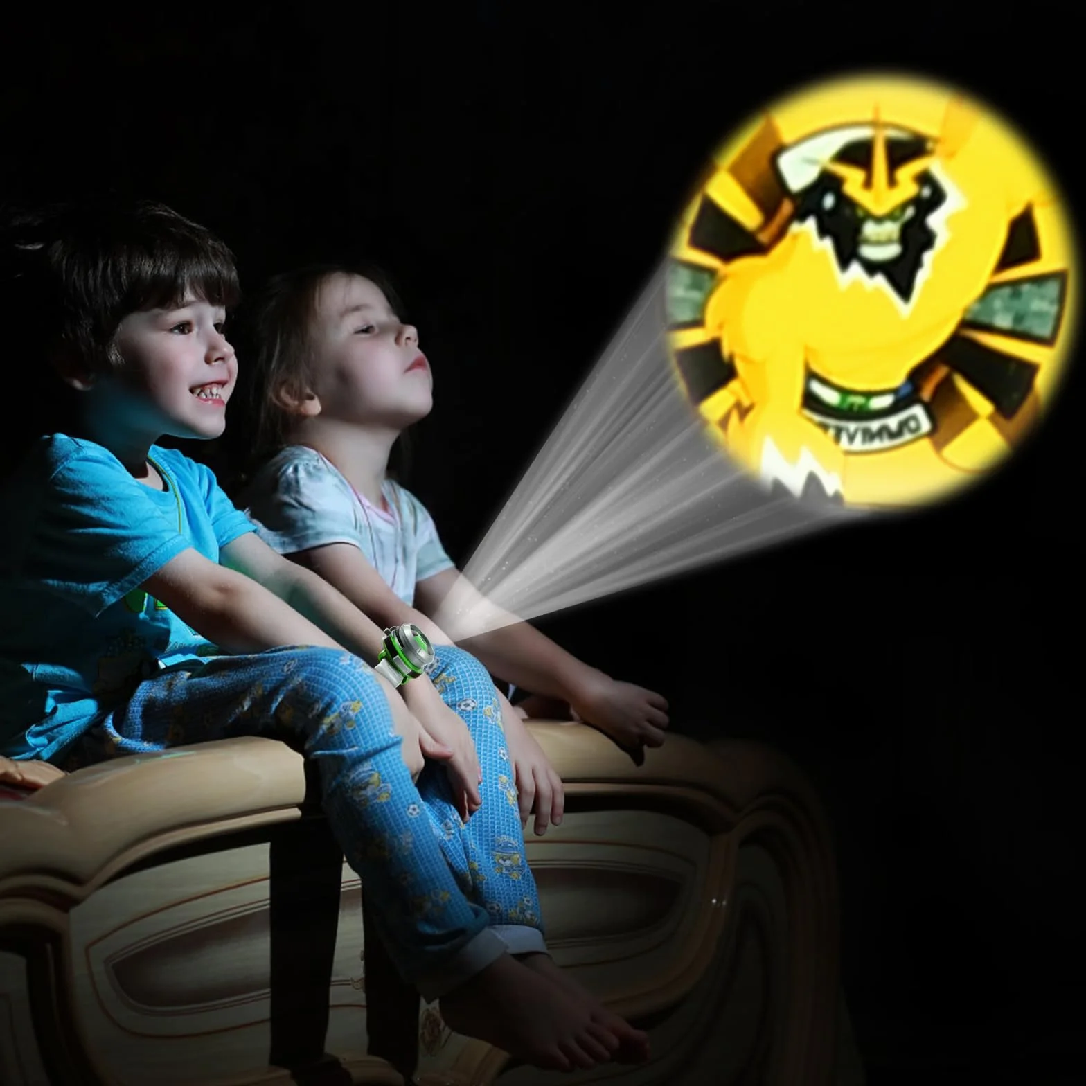 Orologio Bambino Cartoni Animati, Orologio Proiettore Bambini, Orologio da Polso Proiettore, Orologio Giocattolo per Bambini,con 8 Motivi di Proiezione,per Giochi di Ruolo per Ragazzi e Ragazze