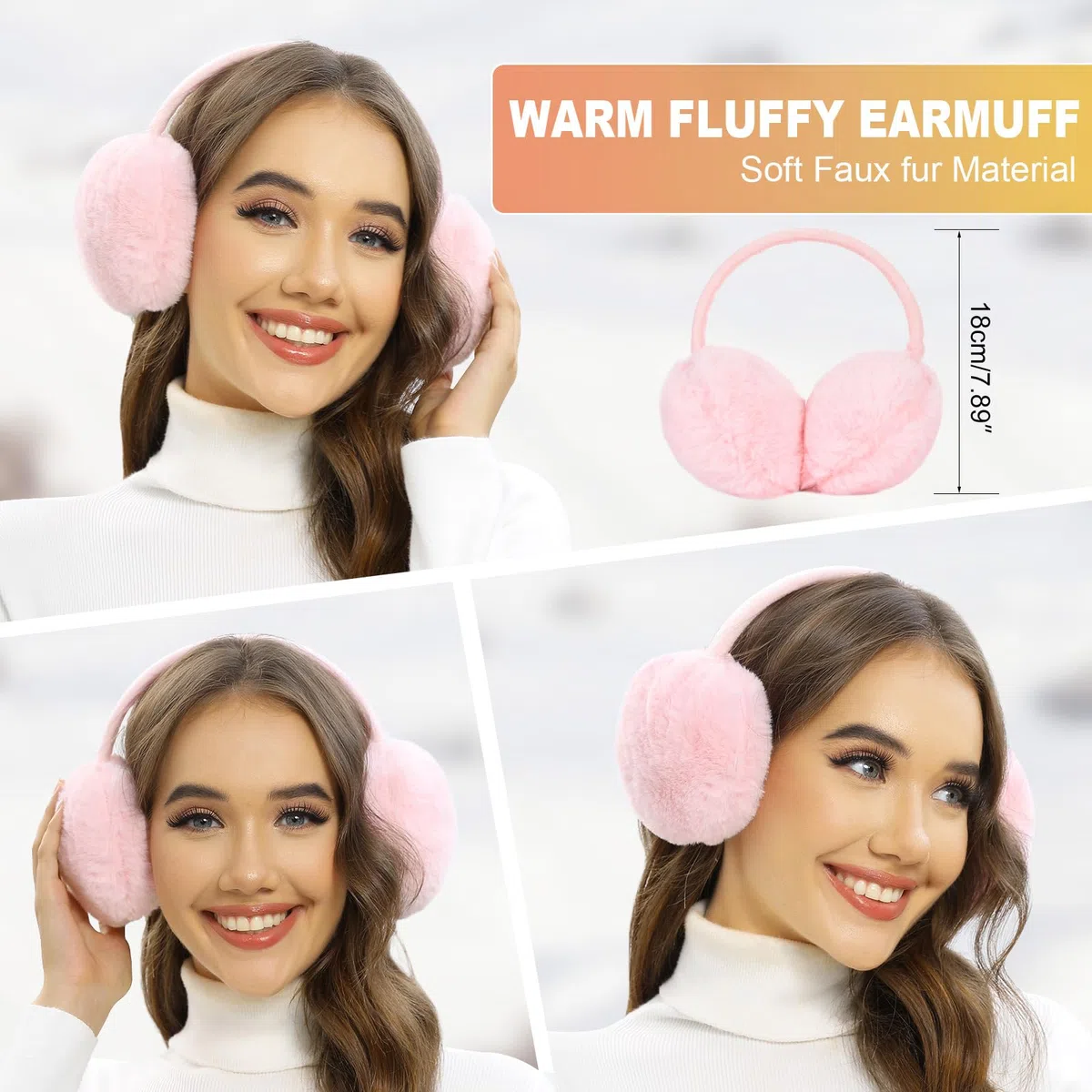 Voqeen 5 Pezzi Donne Sci Inverno Gita Set Magliere Cappello Sciarpa Touch Screen Guanti Paraorecchie Calze per Sport all'aperto Jogging Sci Escursionismo