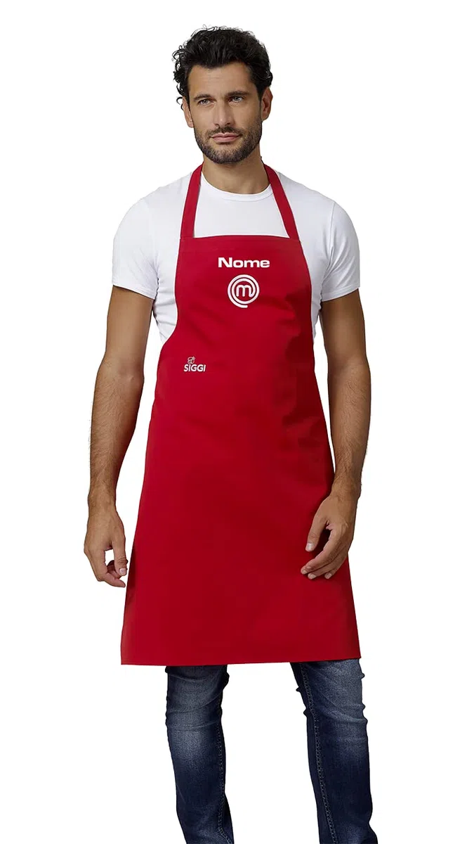 Siggi Grembiule Masterchef Italia Ufficiale – Personalizzato con Ricamo Nome – Unisex – Idea Regalo Cucina – Originale e Professionale