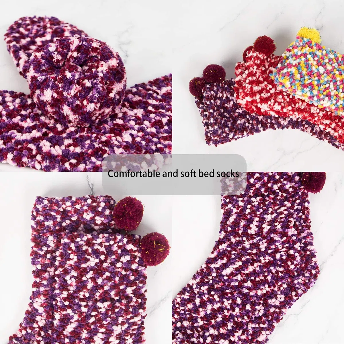 Donna Inverno Calze Calzini Regalo Natalizi Ragazza Cupcake Calzini Termici Divertenti AccessoriRegali di compleanno di San Valentino e Festa della Mamma in vari colori Calze