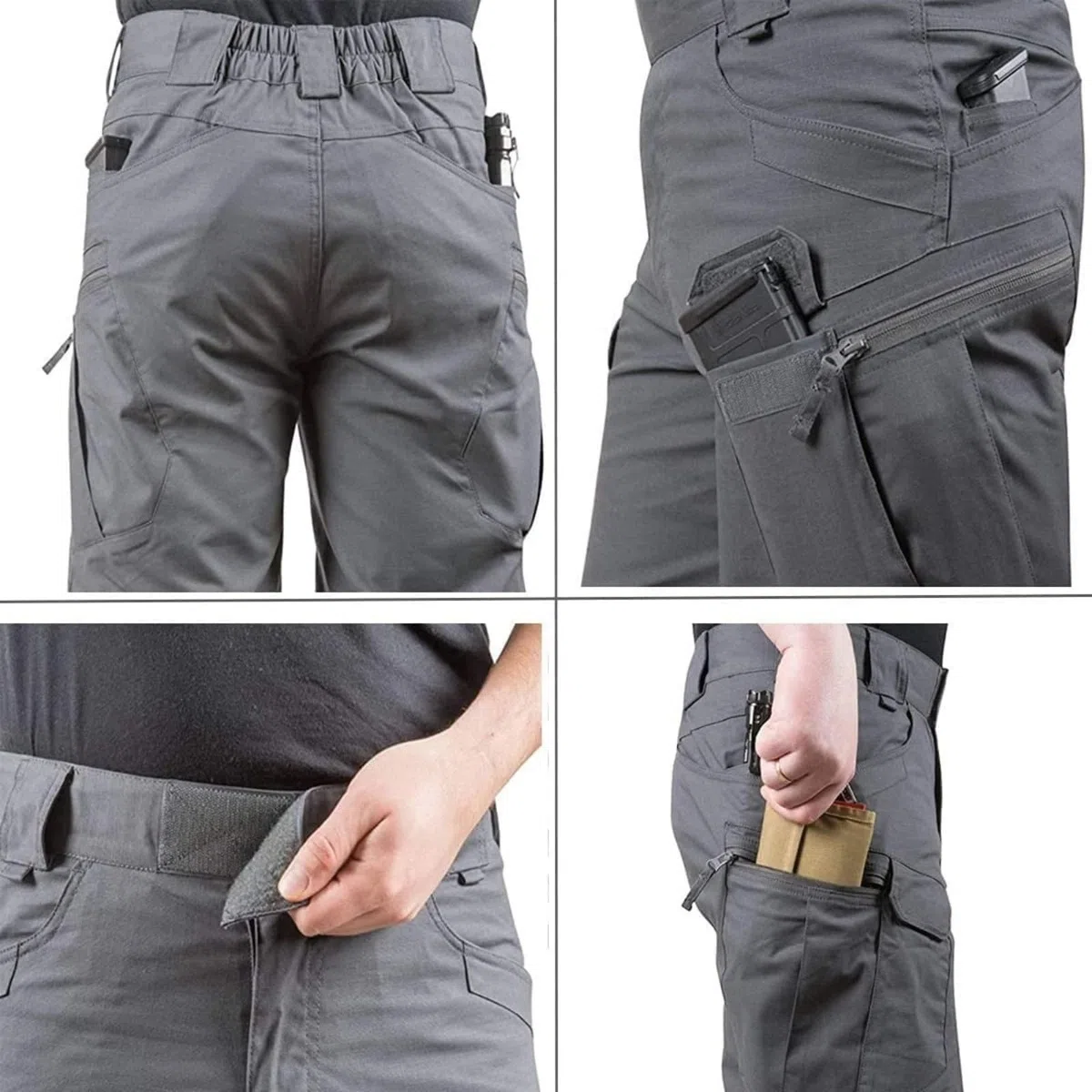 Pantaloncini Cargo Uomo Estivi Bermuda da Lavoro con Tasche Laterali, Taglie Forti, Traspiranti e Leggere, Senza Cintura, S-6XL