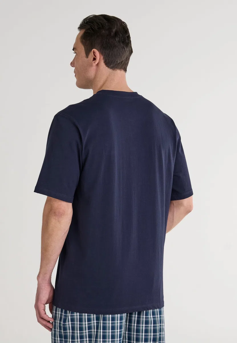 El Búho Nocturno Maglietta Uomo Manica Lunga T-Shirt Pigiama Uomo Manica Corta Top Pigiama Maglia Abbottonatura Tinta Unita