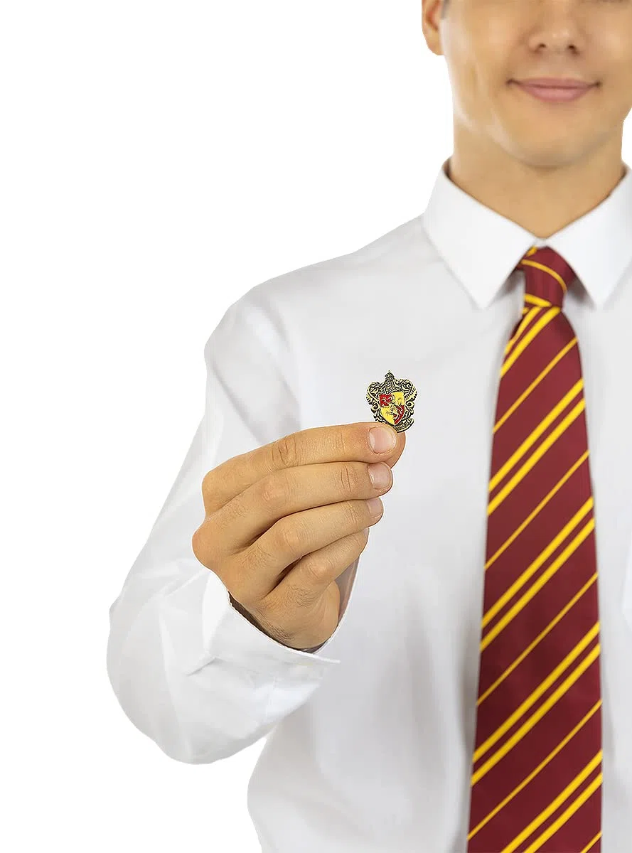 Funidelia Cravatta Ufficiale con pin Harry Potter per uomo e donna. Merchandising per regalare a Natale e Compleanni.