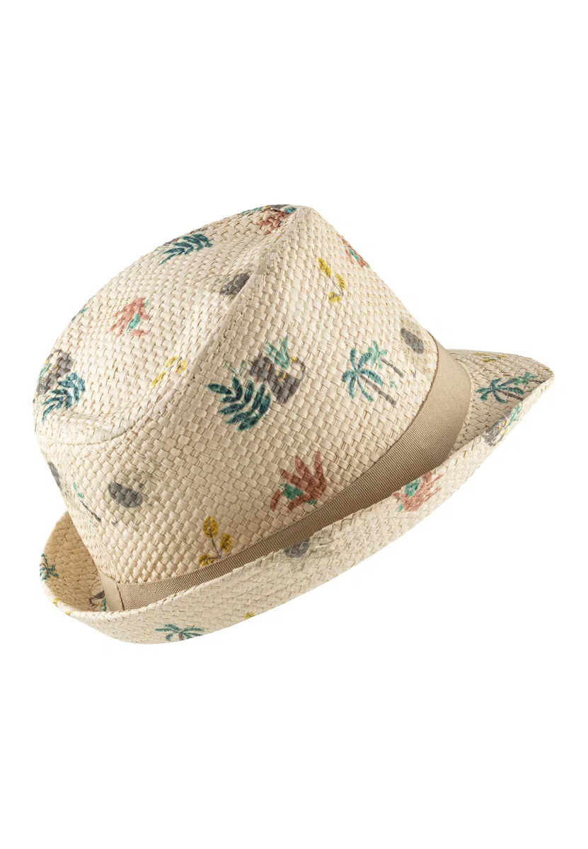 Sterntaler - Strohhut mit RIPSBAND Bedruckt mit Safari Tieren, Cappello Bambini e Ragazzi