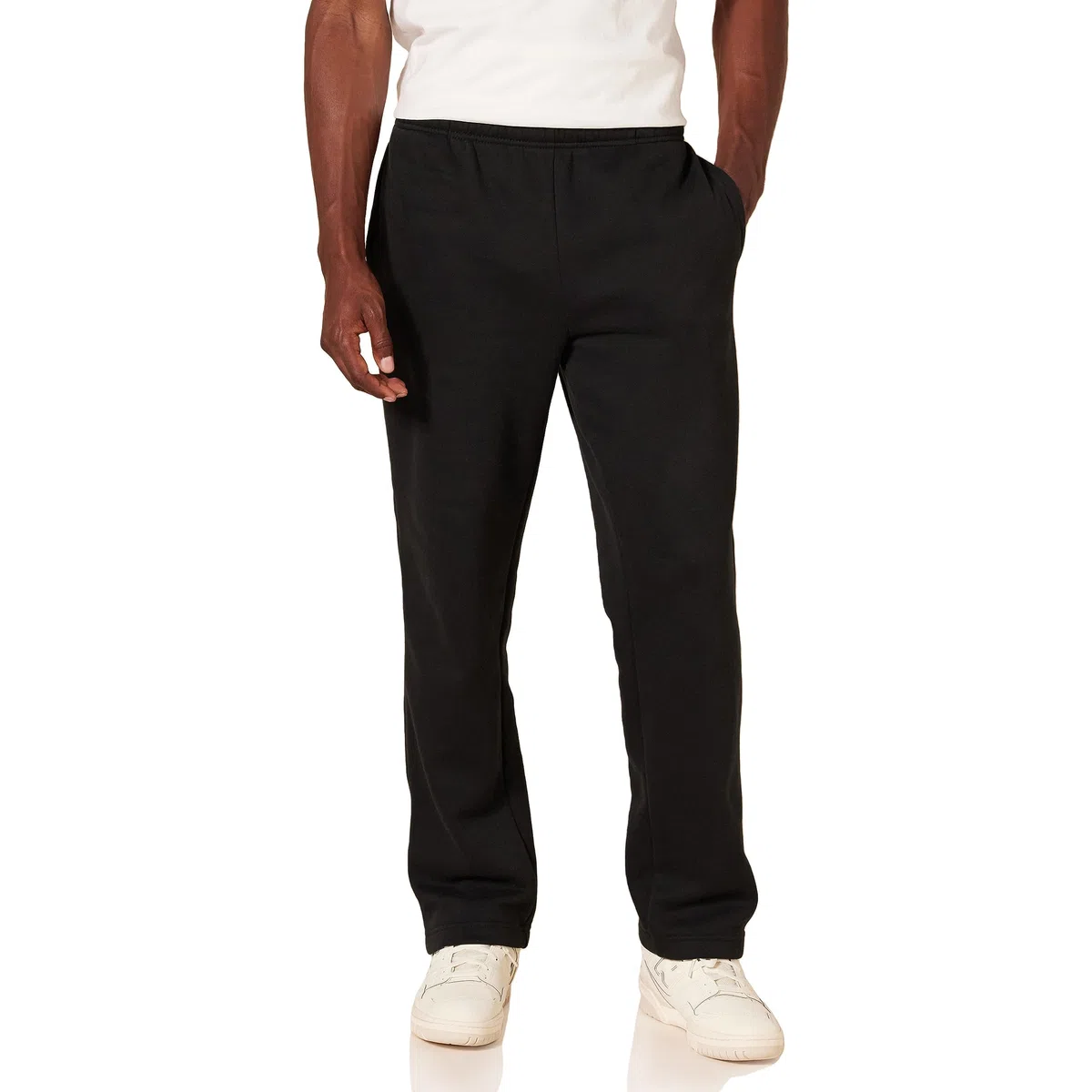 Amazon Essentials Pantaloni Sportivi in Pile con Fondo Aperto (Disponibili in Taglie Extra Forti) Uomo