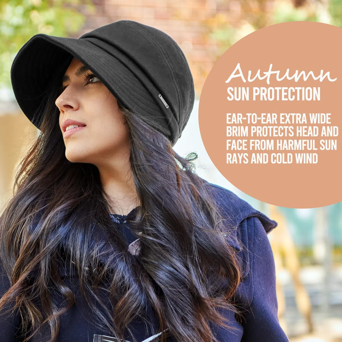 CHARM Cappello Cotone Donna con Visiera - Berretto Cappello da Sole Protezione UV Cappelli Visiera Estate Invernale