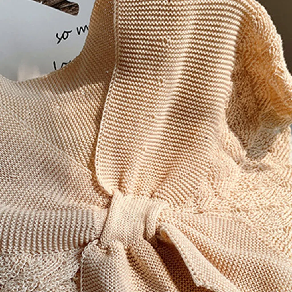 Scialle dell'uncinetto delle donne Avvolgere le scale di pesce a maglia tinta unita Poncho annodato sciarpa del capo