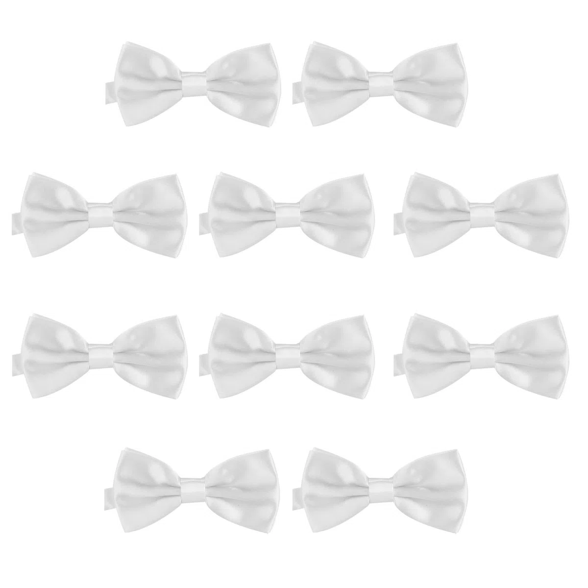 DonDon Set da 10 papillon da uomo 12 x 6 cm già legato e infinitamente regolabile