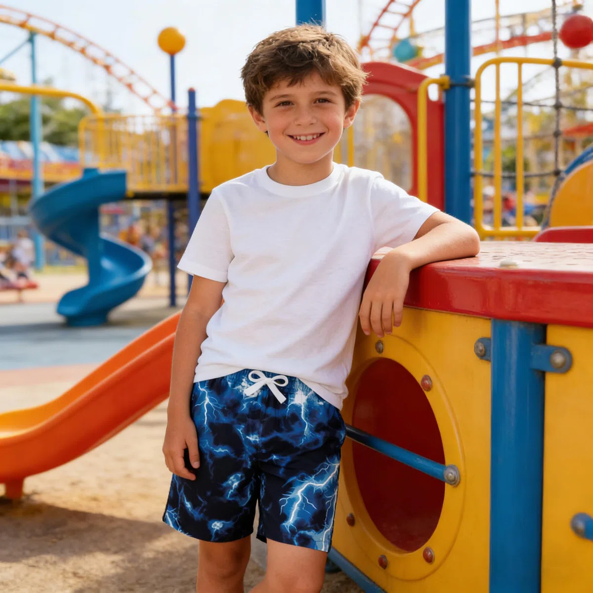Fanient Pantaloncini da Bagno Divertenti Stampati 3D per Ragazzi Costumi da Bagno da Spiaggia a Rapida Asciugatura Sport da Corsa Pantaloncini da Surf
