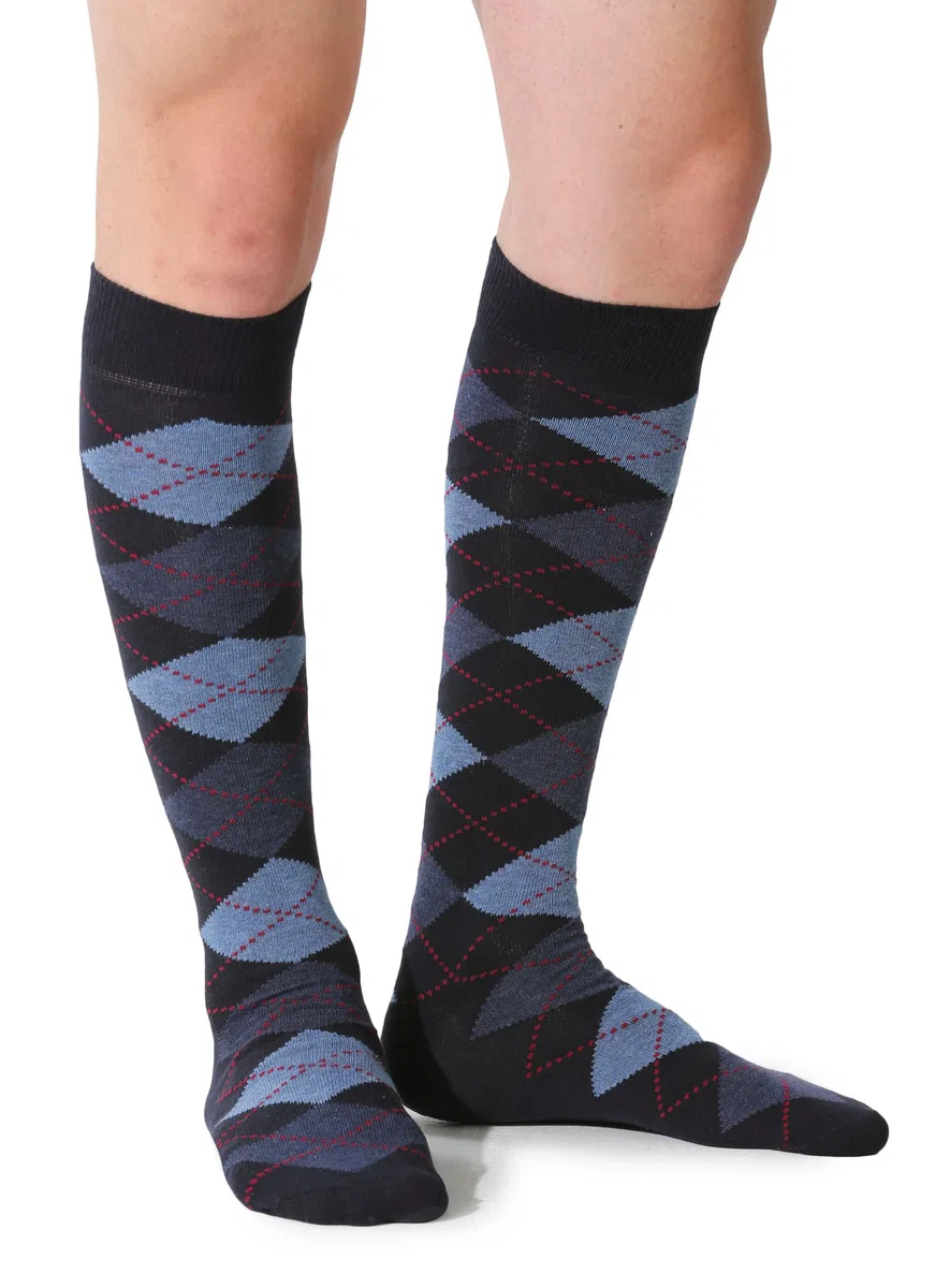 Easy8 Calze da Uomo Lunghe in Caldo Cotone, 6 PAIA, Calzini Uomo Lunghi, Colorati, Fantasia, Calzini Eleganti, Caldi, Invernali, Alti, Calzettoni