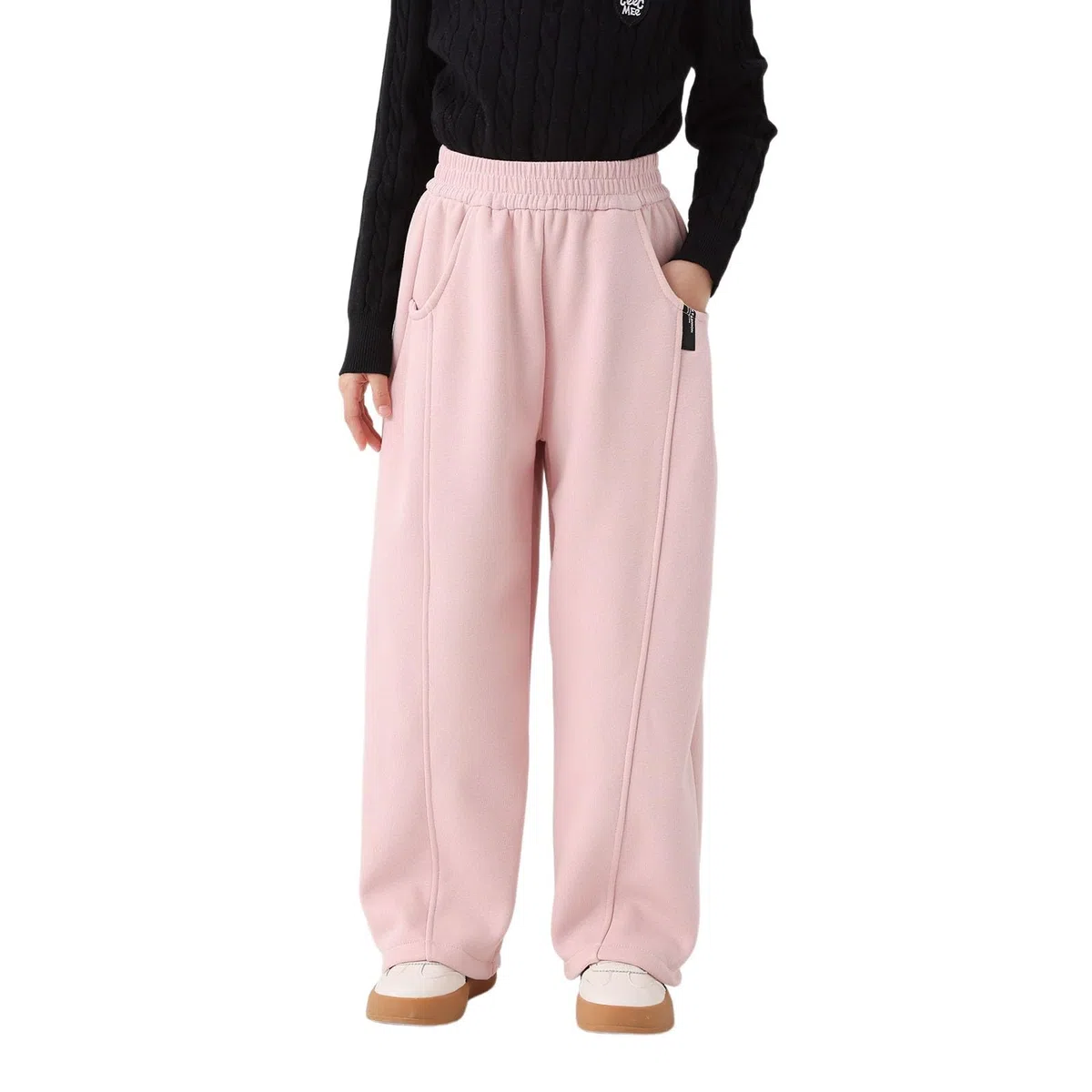 Pantaloni Felpati Bambina Tuta Cargo Grandi Palazzo Corti Tempo Leggins Jeans Scuola Sweatpants Larghi Elastico Leggings Femmina Dritti Morbidi Bimba