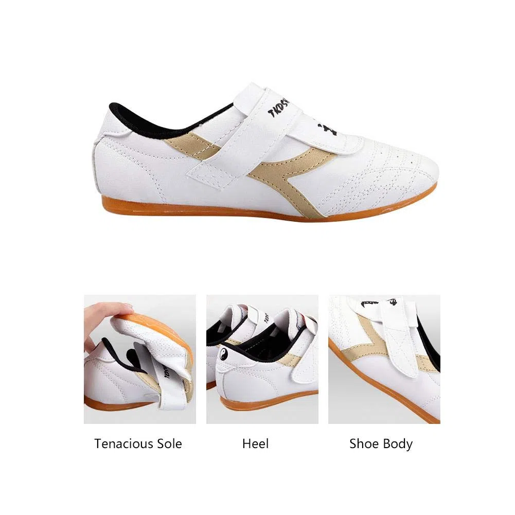 Scarpe Taekwondo Unisex, PU Suola in Pelle Morbida Taekwondo Scarpe per Ginnastica Taichi Boxe Karate Kung Fu